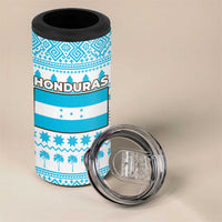 Honduras Christmas 4 in 1 Can Cooler Tumbler with Santa Parrot Palm Tree and Tropical Gift Pattern Design - Wonder Print Shop