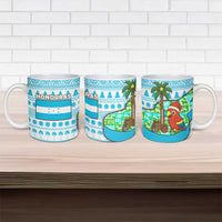 Honduras Christmas Ceramic Mug with Santa Parrot Palm Tree and Tropical Gift Pattern Design - Wonder Print Shop