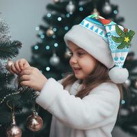 Honduras Christmas Santa Hat with Santa Parrot Palm Tree and Tropical Gift Pattern Design - Wonder Print Shop