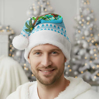Honduras Christmas Santa Hat with Santa Parrot Palm Tree and Tropical Gift Pattern Design - Wonder Print Shop