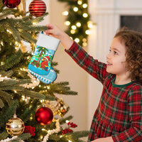 Honduras Christmas Stocking with Santa Parrot Palm Tree and Tropical Gift Pattern Design - Wonder Print Shop