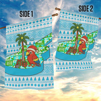 Honduras Christmas Garden Flag with Santa Parrot Palm Tree and Tropical Gift Pattern Design - Wonder Print Shop