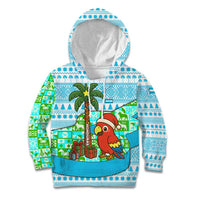 Honduras Christmas Kid Hoodie with Santa Parrot Palm Tree and Tropical Gift Pattern Design - Wonder Print Shop