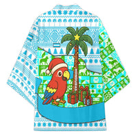 Honduras Christmas Kimono with Santa Parrot Palm Tree and Tropical Gift Pattern Design - Wonder Print Shop