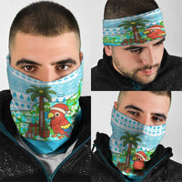 Honduras Christmas Neck Gaiter with Santa Parrot Palm Tree and Tropical Gift Pattern Design - Wonder Print Shop