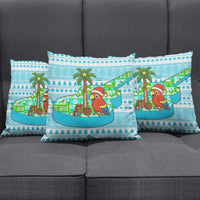 Honduras Christmas Pillow Cover with Santa Parrot Palm Tree and Tropical Gift Pattern Design - Wonder Print Shop
