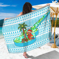 Honduras Christmas Sarong with Santa Parrot Palm Tree and Tropical Gift Pattern Design - Wonder Print Shop