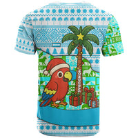 Honduras Christmas T Shirt with Santa Parrot Palm Tree and Tropical Gift Pattern Design - Wonder Print Shop