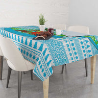 Honduras Christmas Tablecloth with Santa Parrot Palm Tree and Tropical Gift Pattern Design - Wonder Print Shop