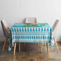 Honduras Christmas Tablecloth with Santa Parrot Palm Tree and Tropical Gift Pattern Design - Wonder Print Shop