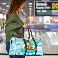 Honduras Christmas Travel Bag with Santa Parrot Palm Tree and Tropical Gift Pattern Design - Wonder Print Shop