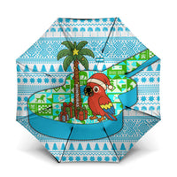 Honduras Christmas Umbrella with Santa Parrot Palm Tree and Tropical Gift Pattern Design - Wonder Print Shop