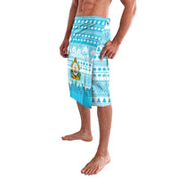 Honduras Christmas Lavalava with National Emblem Palm Trees and Snowflake Pattern Design - Wonder Print Shop