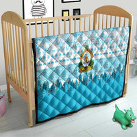 Honduras Christmas Quilt with National Emblem Palm Trees and Snowflake Pattern Design - Wonder Print Shop