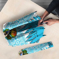 Honduras Christmas Umbrella with National Emblem Palm Trees and Snowflake Pattern Design - Wonder Print Shop