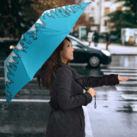 Honduras Christmas Umbrella with National Emblem Palm Trees and Snowflake Pattern Design - Wonder Print Shop
