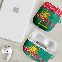 Grenada Christmas AirPods Case with Palm Tree Bird and Tropical Holiday Pattern Design - Wonder Print Shop