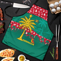 Grenada Christmas Apron with Palm Tree Bird and Tropical Holiday Pattern Design - Wonder Print Shop