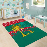 Grenada Christmas Area Rug with Palm Tree Bird and Tropical Holiday Pattern Design - Wonder Print Shop