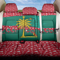 Grenada Christmas Back Car Seat Cover with Palm Tree Bird and Tropical Holiday Pattern Design - Wonder Print Shop