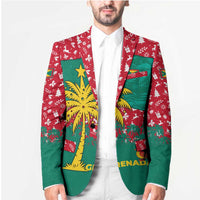 Grenada Christmas Blazer with Palm Tree Bird and Tropical Holiday Pattern Design - Wonder Print Shop