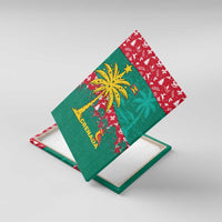 Grenada Christmas Canvas Wall Art with Palm Tree Bird and Tropical Holiday Pattern Design - Wonder Print Shop