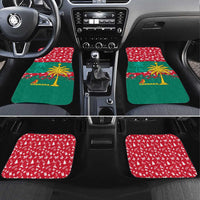 Grenada Christmas Car Mats with Palm Tree Bird and Tropical Holiday Pattern Design - Wonder Print Shop