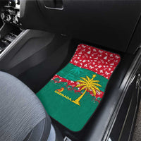 Grenada Christmas Car Mats with Palm Tree Bird and Tropical Holiday Pattern Design - Wonder Print Shop