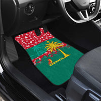 Grenada Christmas Car Mats with Palm Tree Bird and Tropical Holiday Pattern Design - Wonder Print Shop