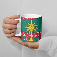 Grenada Christmas Ceramic Mug with Palm Tree Bird and Tropical Holiday Pattern Design - Wonder Print Shop