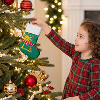 Grenada Christmas Stocking with Palm Tree Bird and Tropical Holiday Pattern Design - Wonder Print Shop