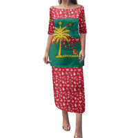 Grenada Christmas Family Matching Puletasi and Hawaiian Shirt with Palm Tree Bird and Tropical Holiday Pattern Design - Wonder Print Shop