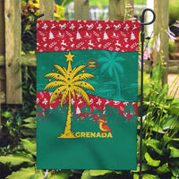 Grenada Christmas Garden Flag with Palm Tree Bird and Tropical Holiday Pattern Design - Wonder Print Shop