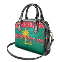 Grenada Christmas Shoulder Handbag with Palm Tree Bird and Tropical Holiday Pattern Design - Wonder Print Shop