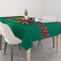 Grenada Christmas Tablecloth with Palm Tree Bird and Tropical Holiday Pattern Design - Wonder Print Shop