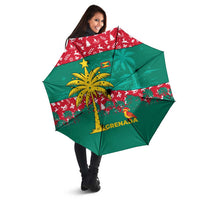 Grenada Christmas Umbrella with Palm Tree Bird and Tropical Holiday Pattern Design - Wonder Print Shop
