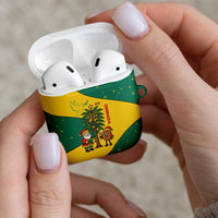 Grenada Christmas AirPods Case with Santa Nutmeg Tree Peace Dove and Festive Gift Design - Wonder Print Shop
