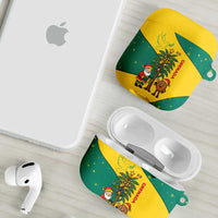 Grenada Christmas AirPods Case with Santa Nutmeg Tree Peace Dove and Festive Gift Design - Wonder Print Shop