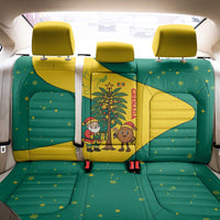 Grenada Christmas Back Car Seat Cover with Santa Nutmeg Tree Peace Dove and Festive Gift Design - Wonder Print Shop