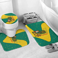 Grenada Christmas Bathroom Set with Santa Nutmeg Tree Peace Dove and Festive Gift Design - Wonder Print Shop