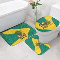 Grenada Christmas Bathroom Set with Santa Nutmeg Tree Peace Dove and Festive Gift Design - Wonder Print Shop