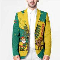 Grenada Christmas Blazer with Santa Nutmeg Tree Peace Dove and Festive Gift Design - Wonder Print Shop