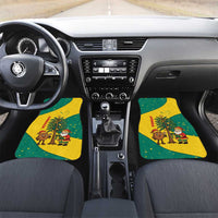 Grenada Christmas Car Mats with Santa Nutmeg Tree Peace Dove and Festive Gift Design - Wonder Print Shop