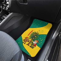 Grenada Christmas Car Mats with Santa Nutmeg Tree Peace Dove and Festive Gift Design - Wonder Print Shop