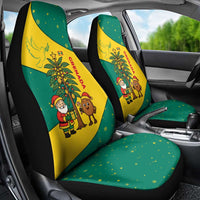 Grenada Christmas Car Seat Cover with Santa Nutmeg Tree Peace Dove and Festive Gift Design - Wonder Print Shop