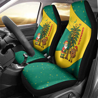 Grenada Christmas Car Seat Cover with Santa Nutmeg Tree Peace Dove and Festive Gift Design - Wonder Print Shop