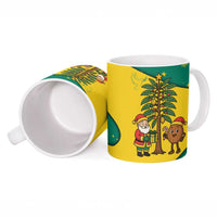 Grenada Christmas Ceramic Mug with Santa Nutmeg Tree Peace Dove and Festive Gift Design - Wonder Print Shop
