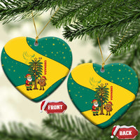 Grenada Christmas Ceramic Ornament with Santa Nutmeg Tree Peace Dove and Festive Gift Design - Wonder Print Shop