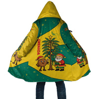 Grenada Christmas Cloak with Santa Nutmeg Tree Peace Dove and Festive Gift Design - Wonder Print Shop