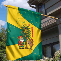 Grenada Christmas Garden Flag with Santa Nutmeg Tree Peace Dove and Festive Gift Design - Wonder Print Shop
